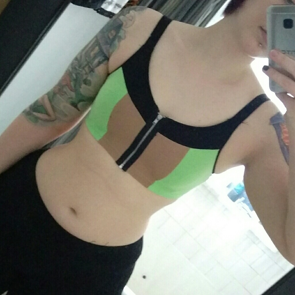 Zip up crop top